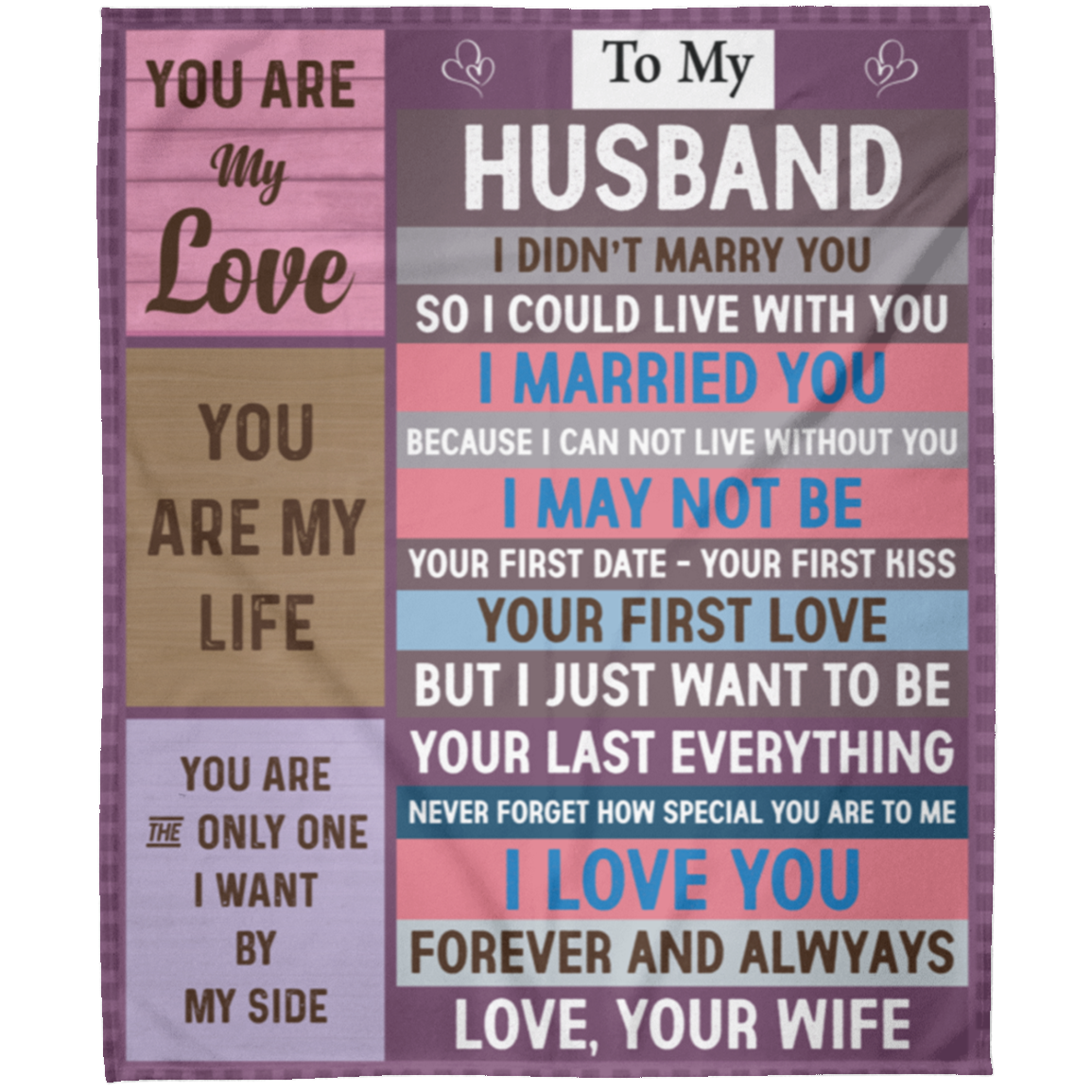 To My Husband | FLM Arctic Fleece Blanket 50x60