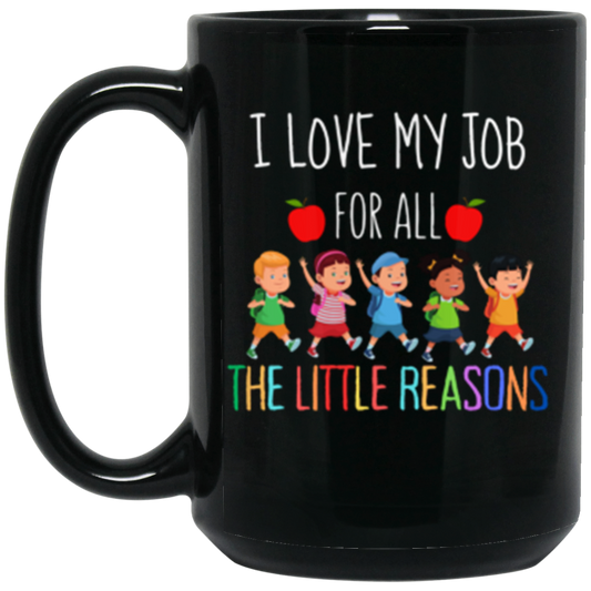 15oz Black Gloss Ceramic 2 Sided I Love MY Job Mug