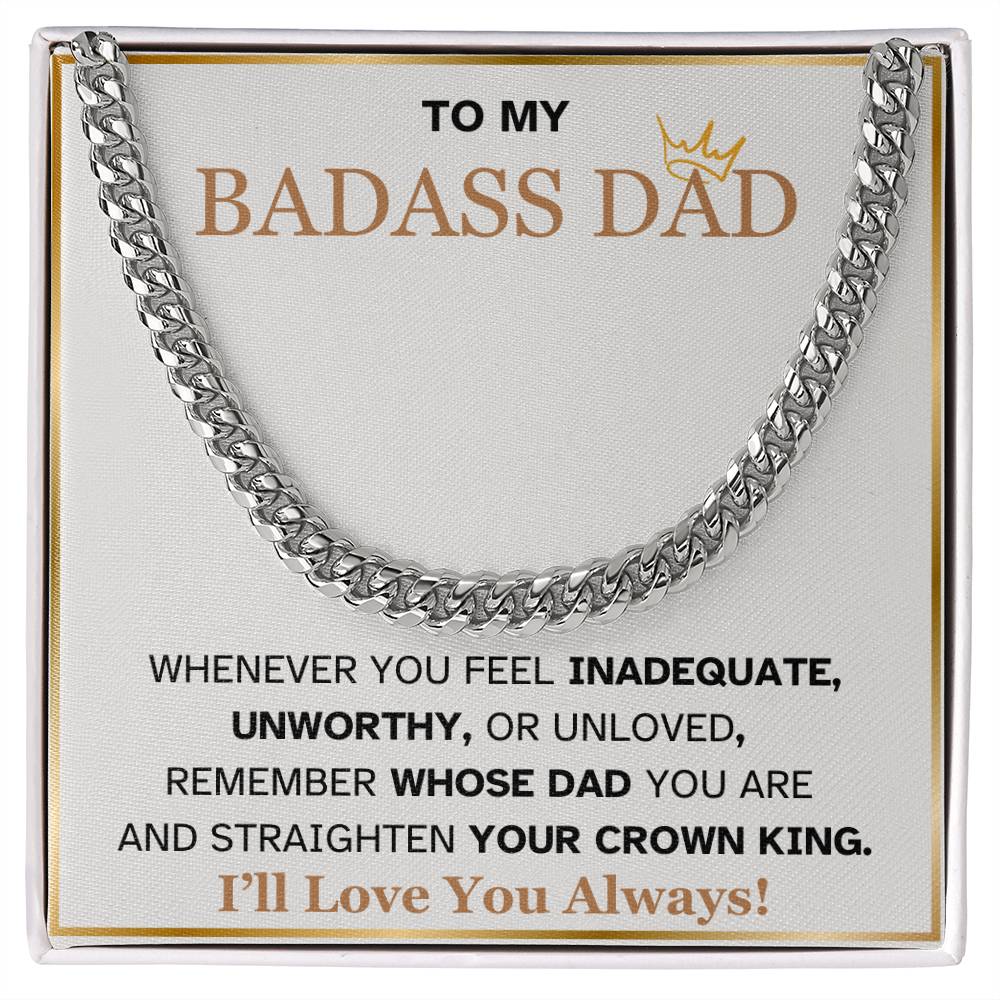 My Father is a Bad Ass Shiney Necklace