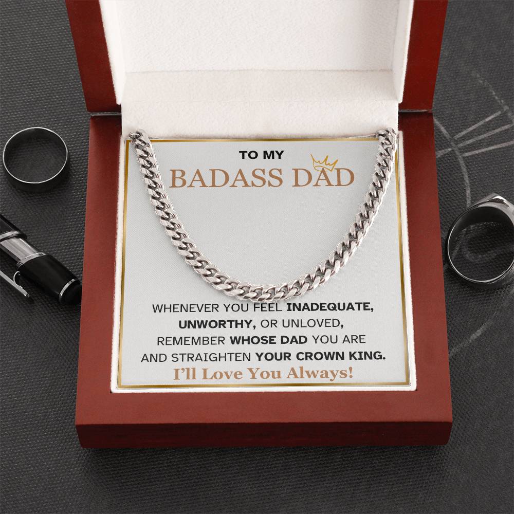 My Father is a Bad Ass Shiney Necklace